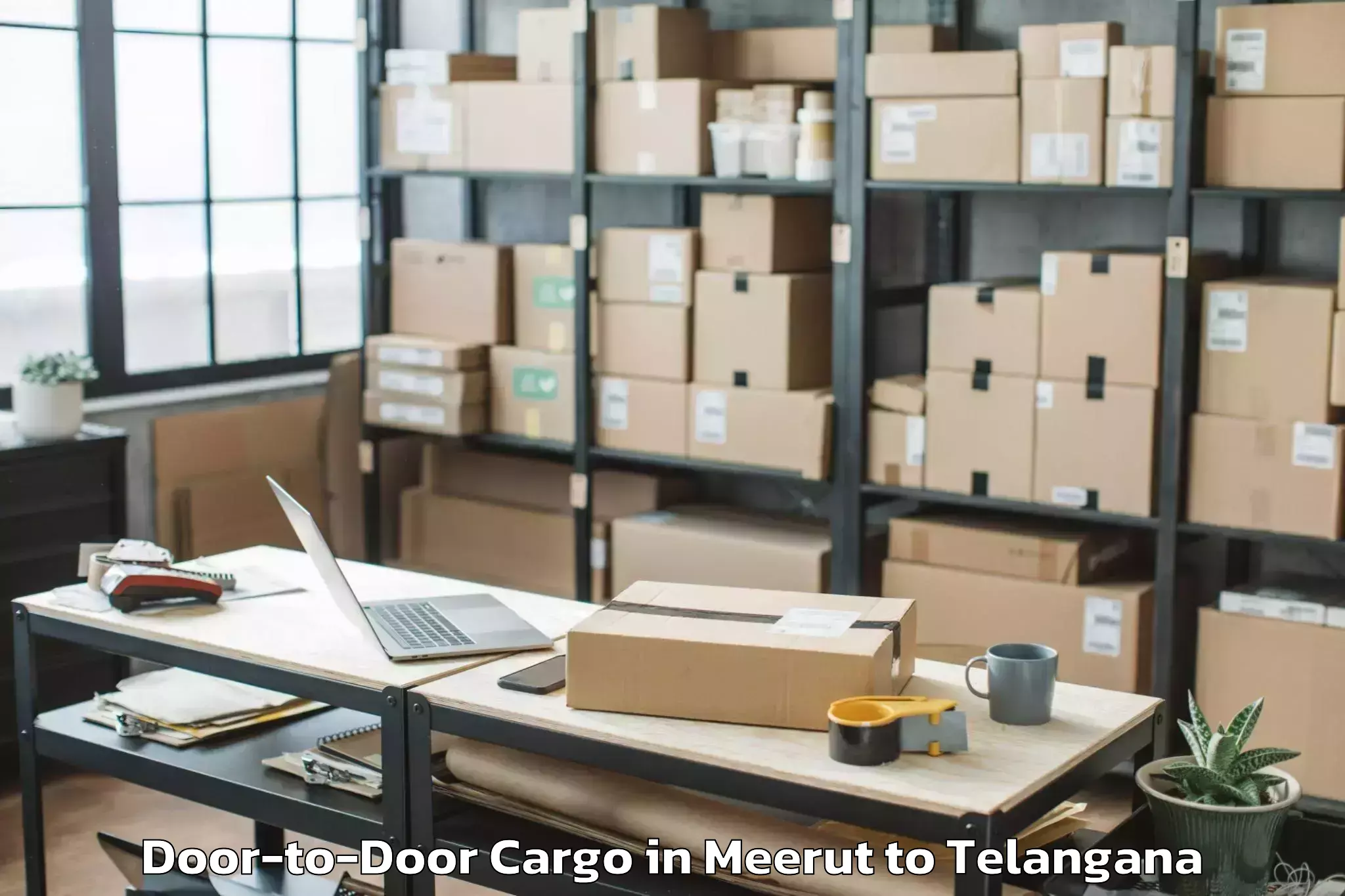 Easy Meerut to The English And Foreign Langua Door To Door Cargo Booking